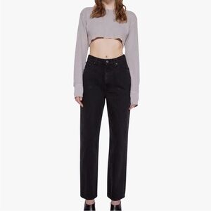 MOTHER SNACKS! high waisted double stack hover jeans smacking good black size 25